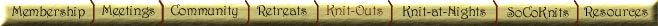 Menu bar; links duplicated in footer